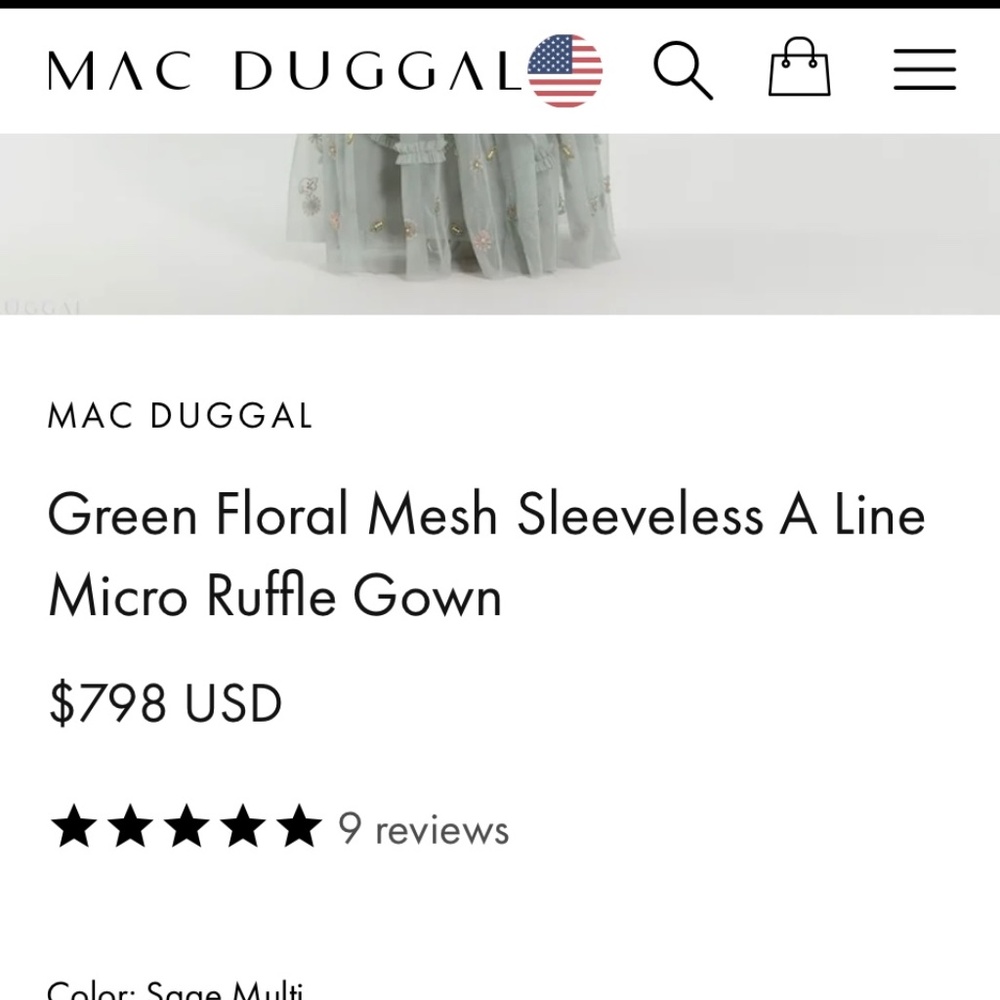 Mac Duggal Floral dress - Picture 4 of 6